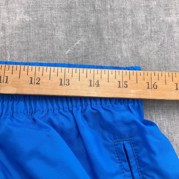 Adidas Track Pants Adult Large Blue All Nylon Lined Pull On Softshell VTG Flaws - Picture 7 of 13